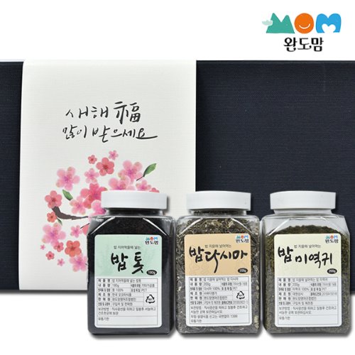 완도맘 밥다시마+밥톳+밥미역귀 3종 톡톡 선물세트